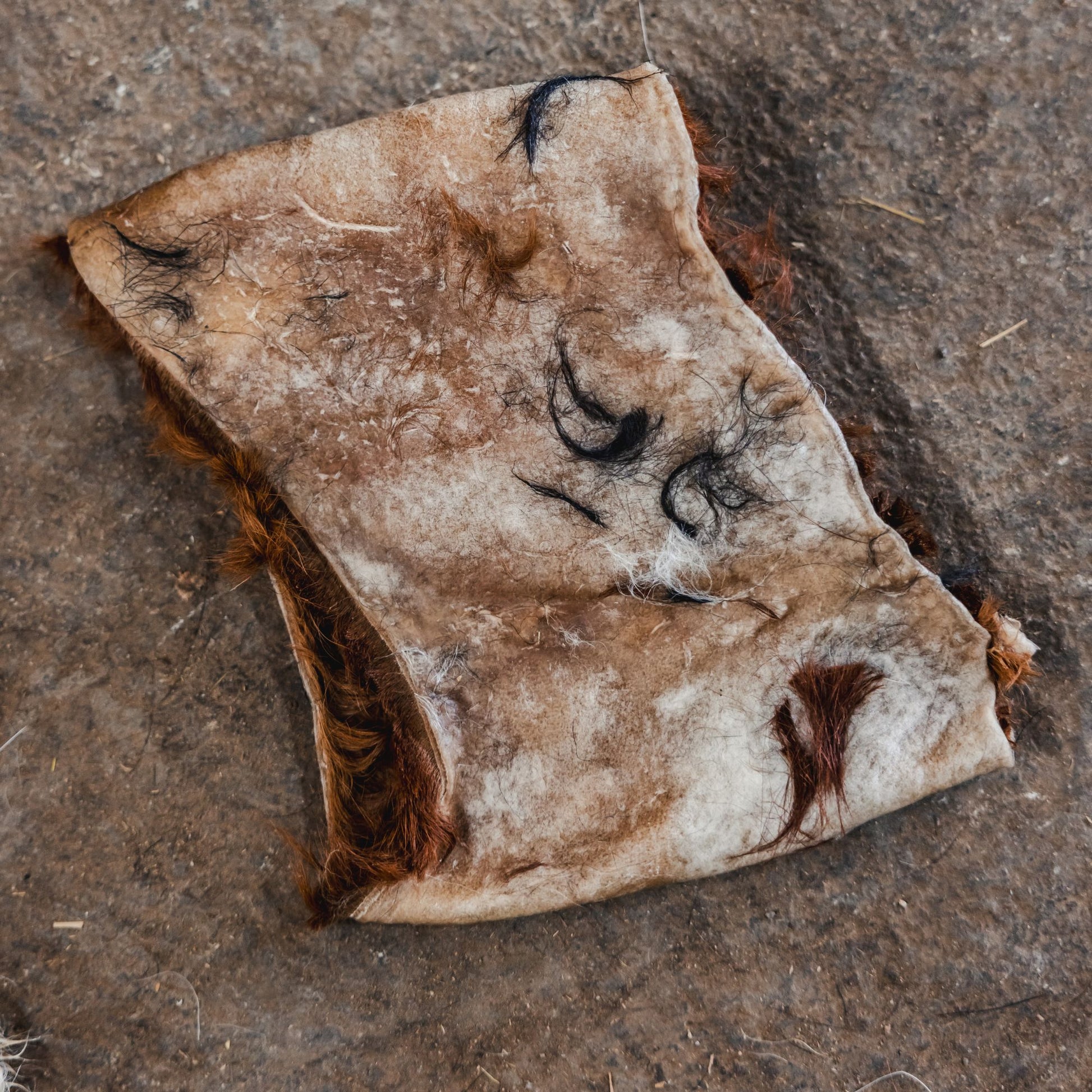 Ugly Chews beef sleeve made from thick hair-on whole hide