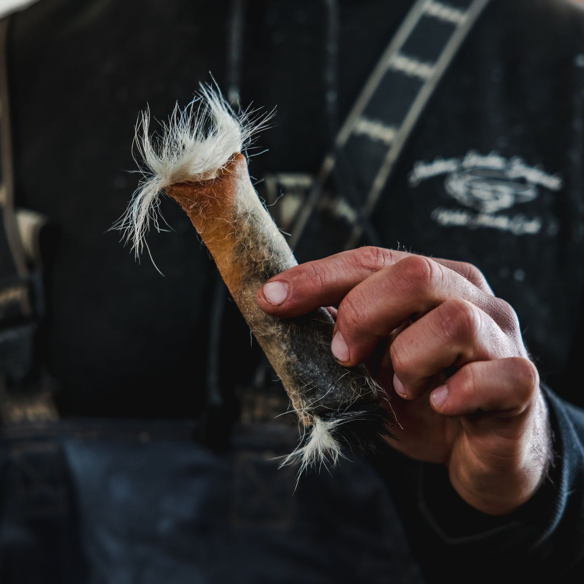 Small hair-on beef hide chew for dogs by Ugly Chews